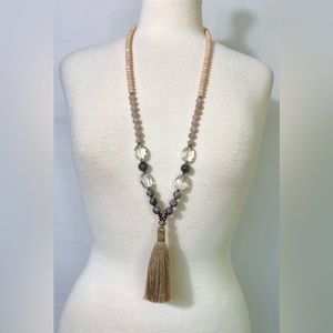 ANTHROPOLOGIE- Beaded Tassel Pendant Necklace